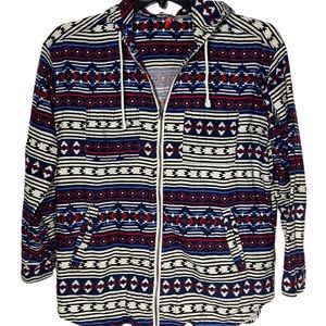 Women’s H&M Aztec Zip Up Hoodie Size 8